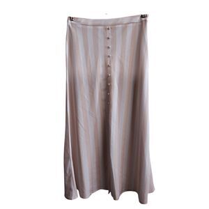 APT.9 Women's Small White and Pink Stripe Maxi‎ Skirt